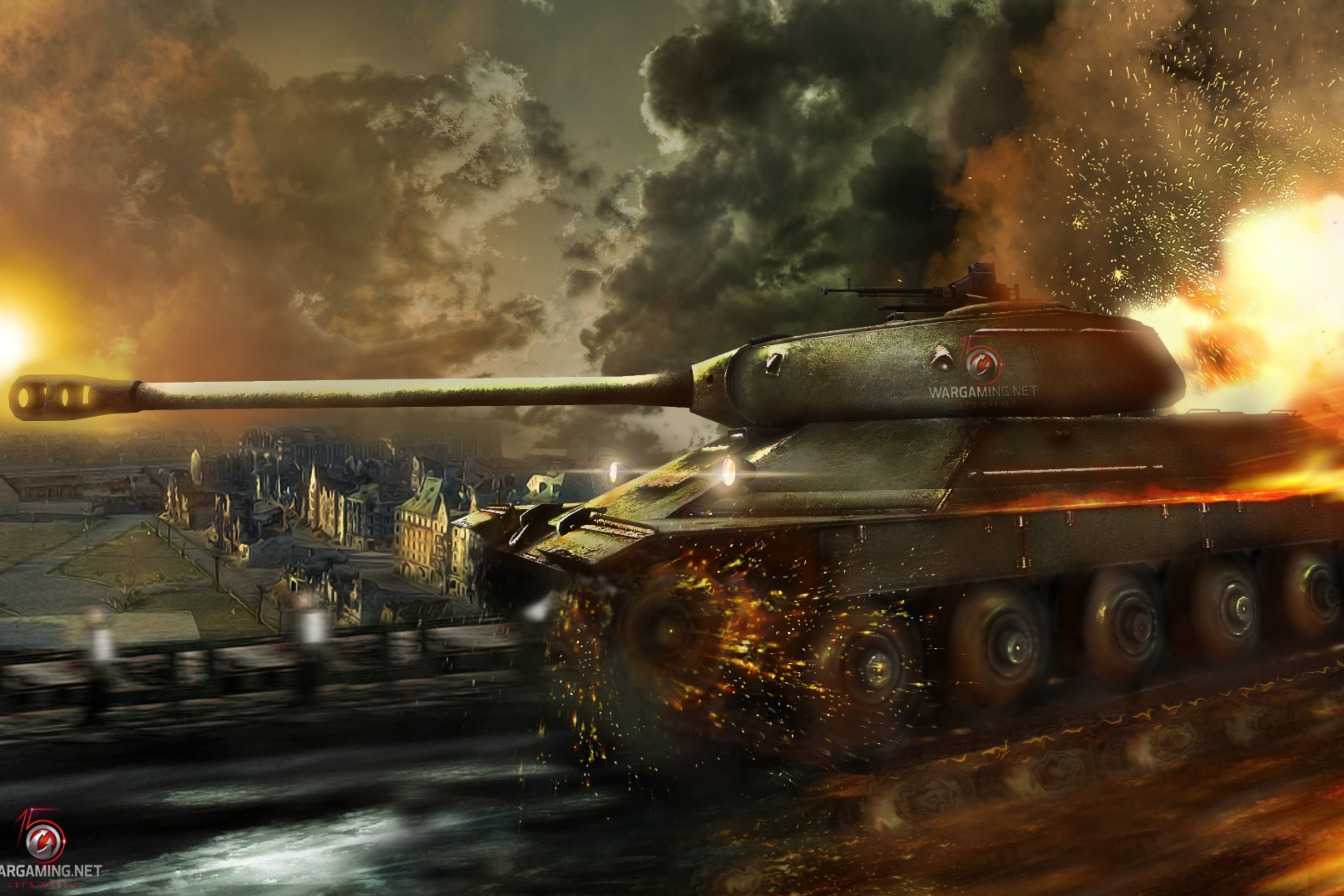 Fondo de pantalla World of Tanks, IS 6 Panzer tank 2880x1920