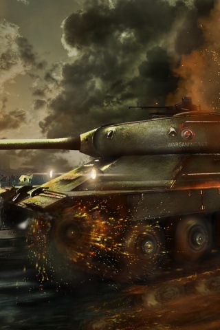 Das World of Tanks, IS 6 Panzer tank Wallpaper 320x480