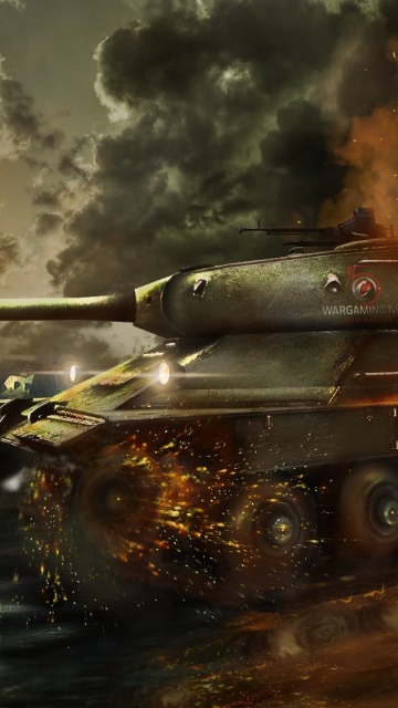 Fondo de pantalla World of Tanks, IS 6 Panzer tank 360x640