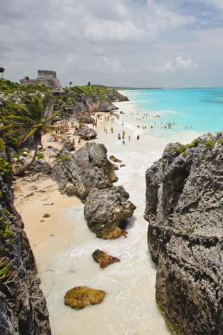 Обои Cancun Beach Mexico 320x480