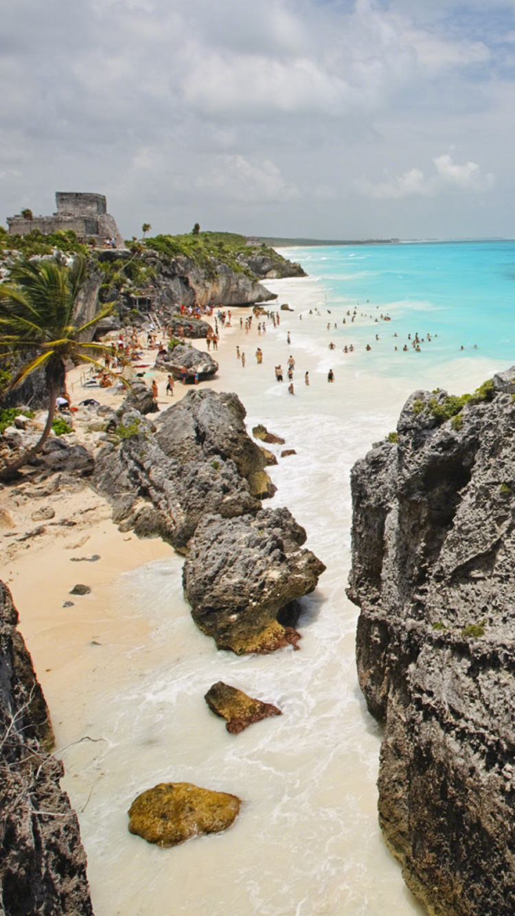 Обои Cancun Beach Mexico 750x1334