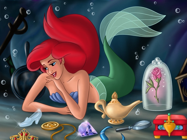 Das The Little Mermaid Dreaming Wallpaper 640x480