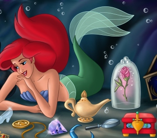 Kostenloses The Little Mermaid Dreaming Wallpaper für 208x208