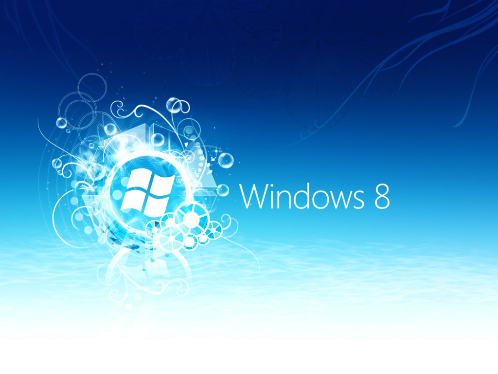 Screenshot №1 pro téma Windows 8 Blue Logo 1024x768
