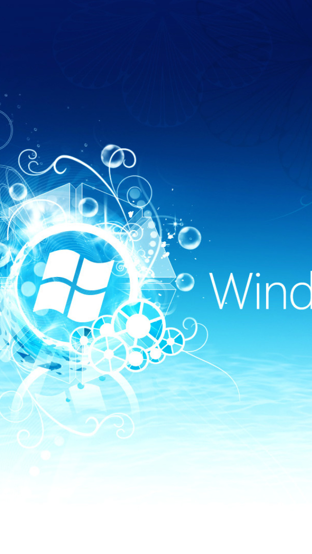Fondo de pantalla Windows 8 Blue Logo 640x1136