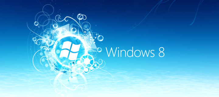 Sfondi Windows 8 Blue Logo 720x320