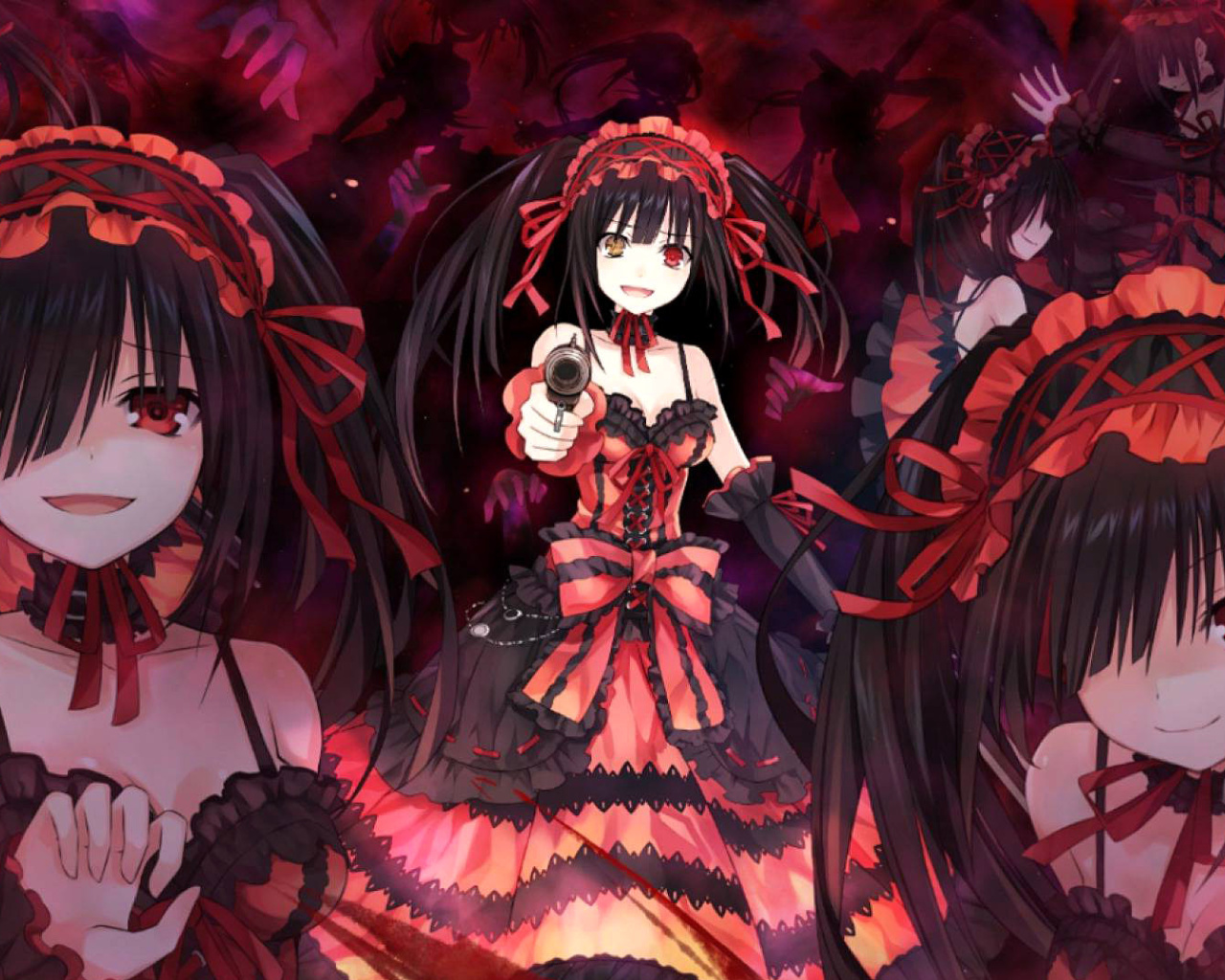 Date A Live Kurumi Tokisaki wallpaper 1280x1024