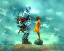 Screenshot №1 pro téma Girl And Robot 220x176