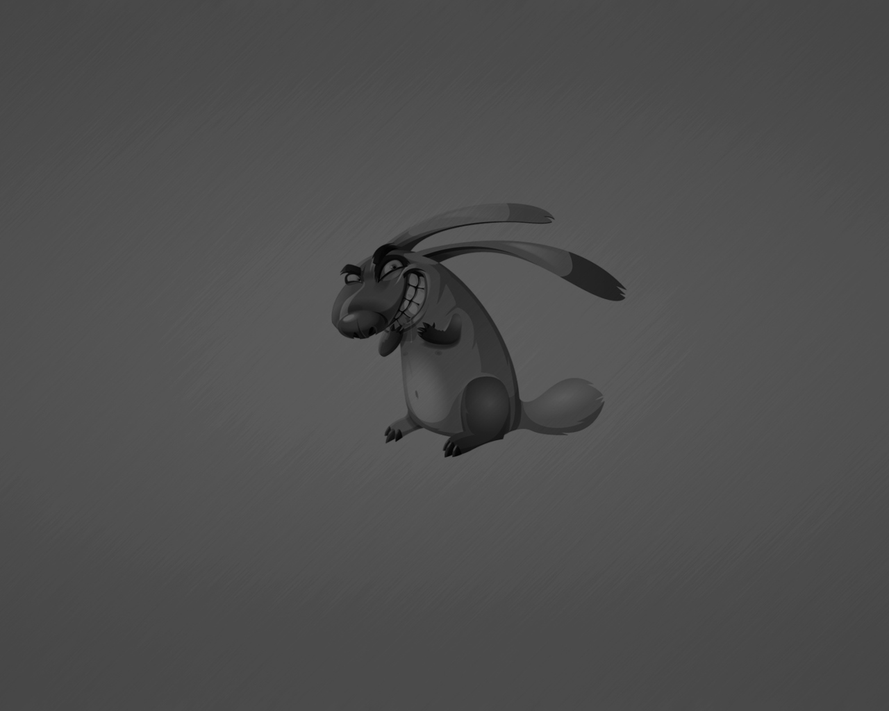 Screenshot №1 pro téma Evil Grey Rabbit Drawing 1280x1024