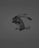 Screenshot №1 pro téma Evil Grey Rabbit Drawing 128x160