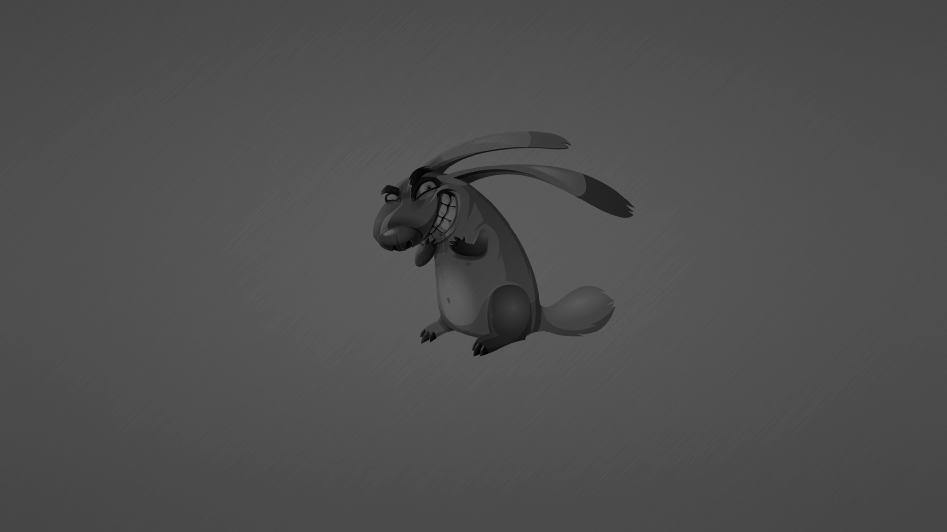 Fondo de pantalla Evil Grey Rabbit Drawing 1920x1080
