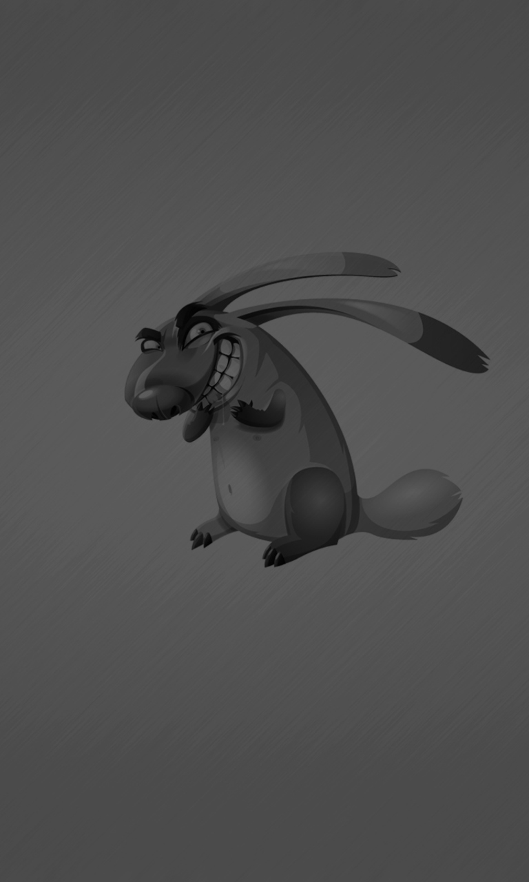 Sfondi Evil Grey Rabbit Drawing 768x1280