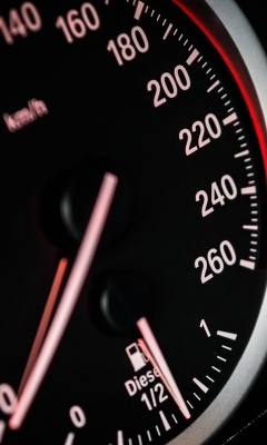 Обои BMW Diesel Speedometer 240x400
