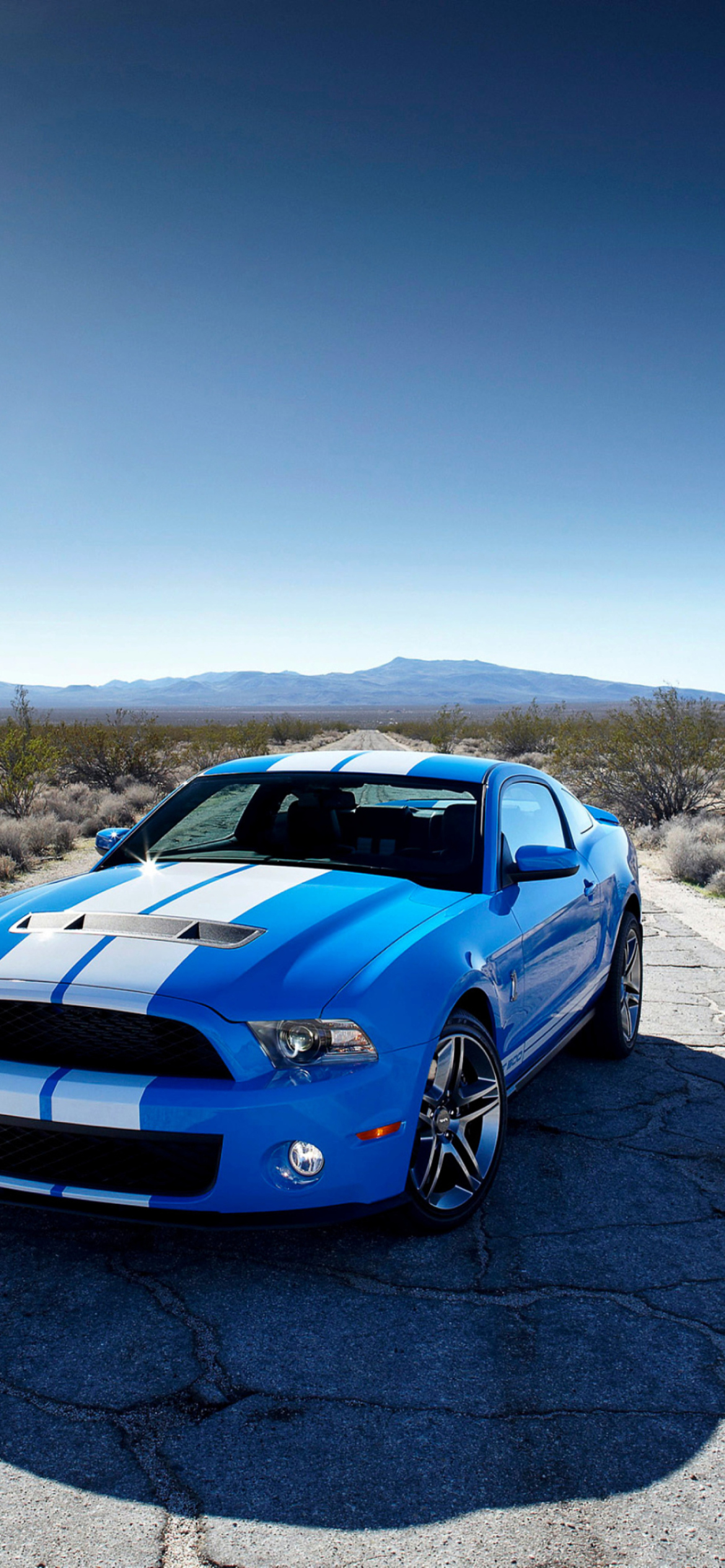 Screenshot №1 pro téma Blue Ford Mustang GT 1170x2532