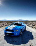 Blue Ford Mustang GT screenshot #1 128x160