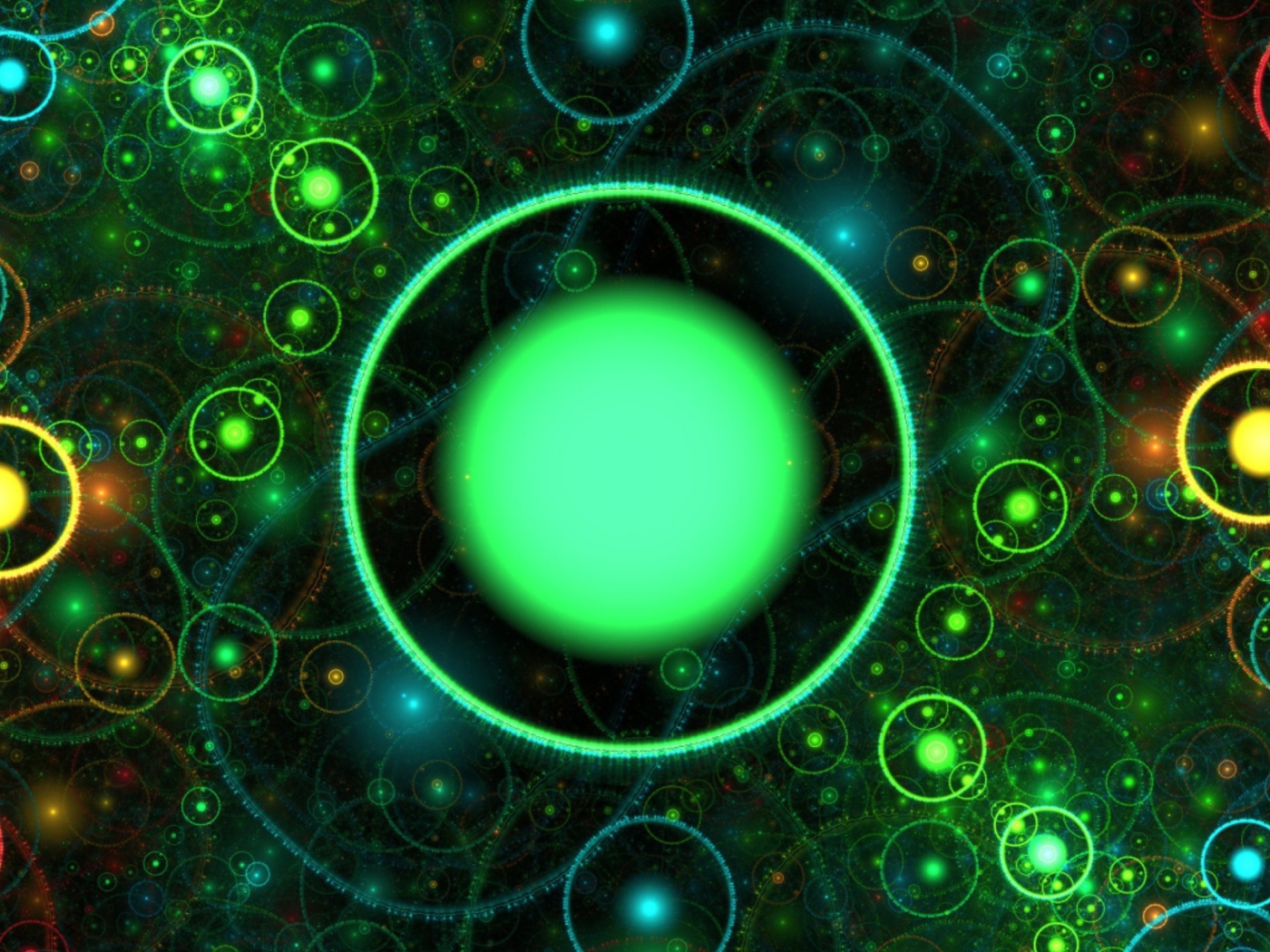 3D Green Circles screenshot #1 1400x1050