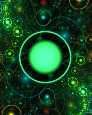 3D Green Circles - Obrázkek zdarma pro Nokia X1-00