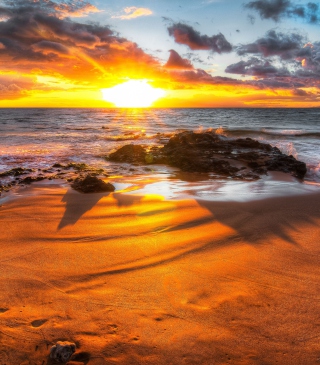 Sunset At Beach - Obrázkek zdarma pro iPhone 3G
