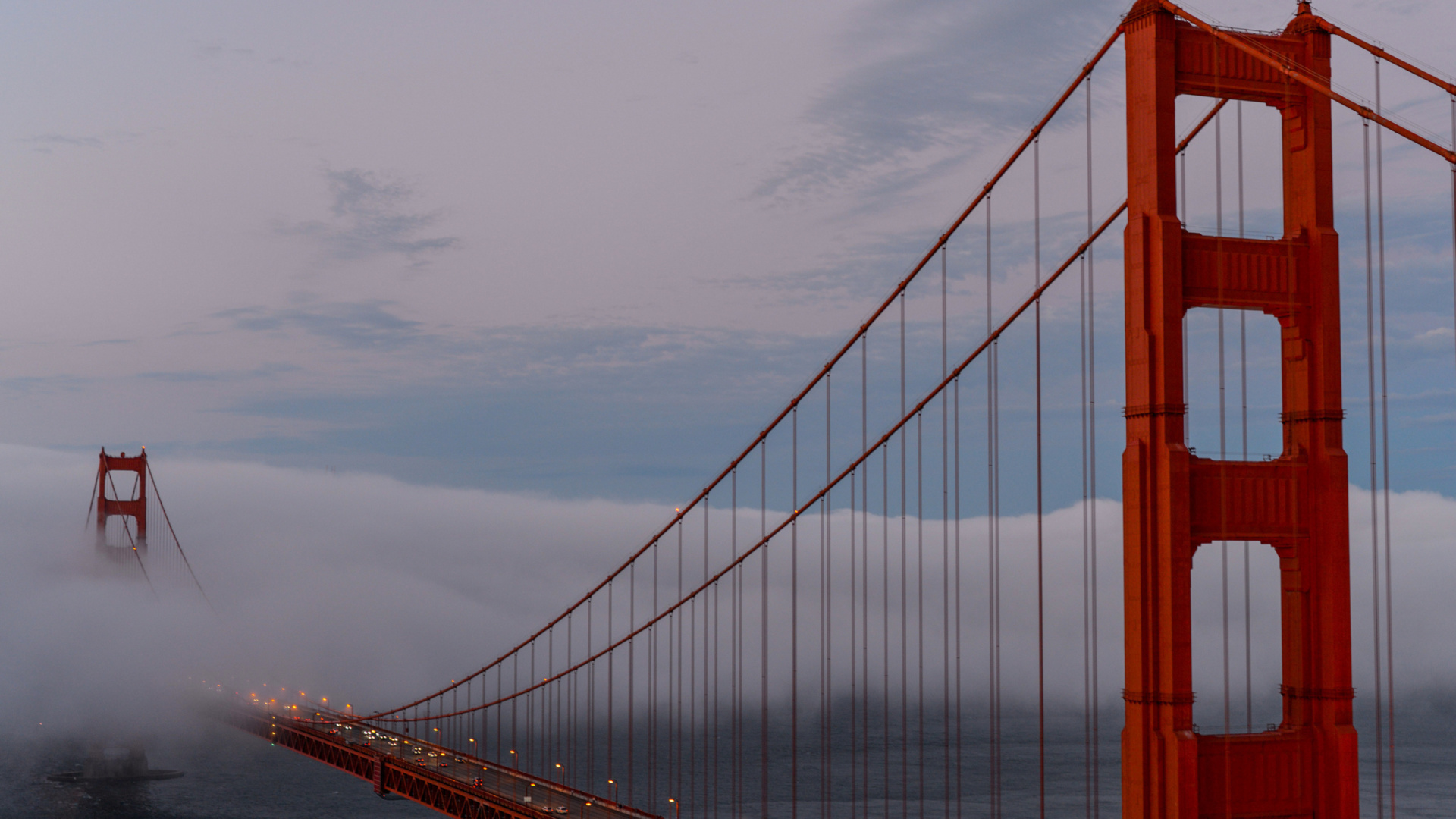 Screenshot №1 pro téma Golden Gate Bridge in Fog 1920x1080