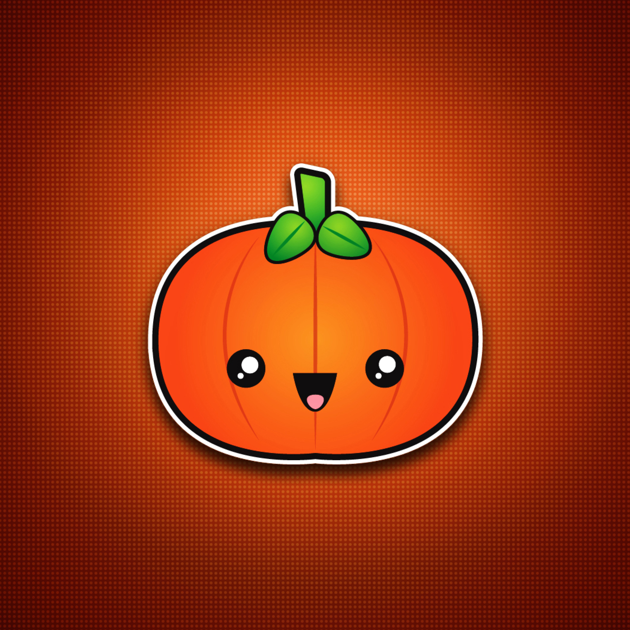 Fondo de pantalla Cute Orange Pumpkin 2048x2048