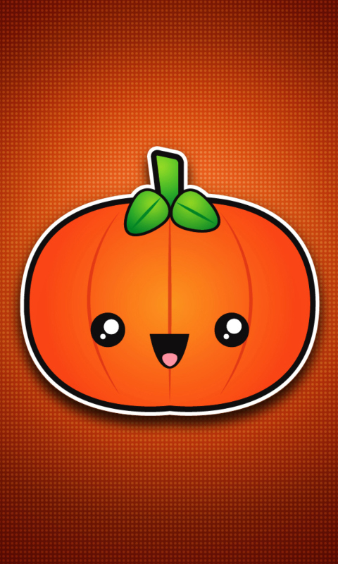 Screenshot №1 pro téma Cute Orange Pumpkin 480x800