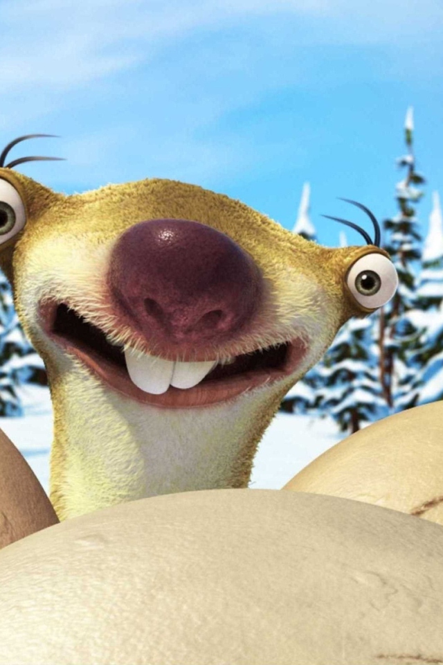 Fondo de pantalla Ice Age Dawn of Dinosaurs Sloth 640x960