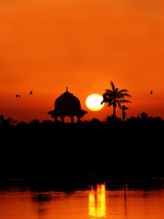 Egypt Nile Sunset screenshot #1 240x320