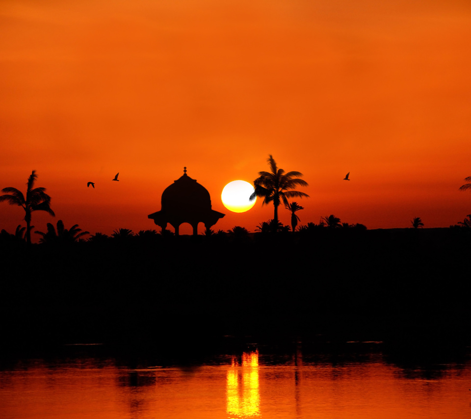 Обои Egypt Nile Sunset 960x854