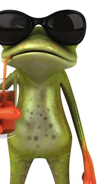Das 3D Frog Chilling Out Wallpaper 360x640