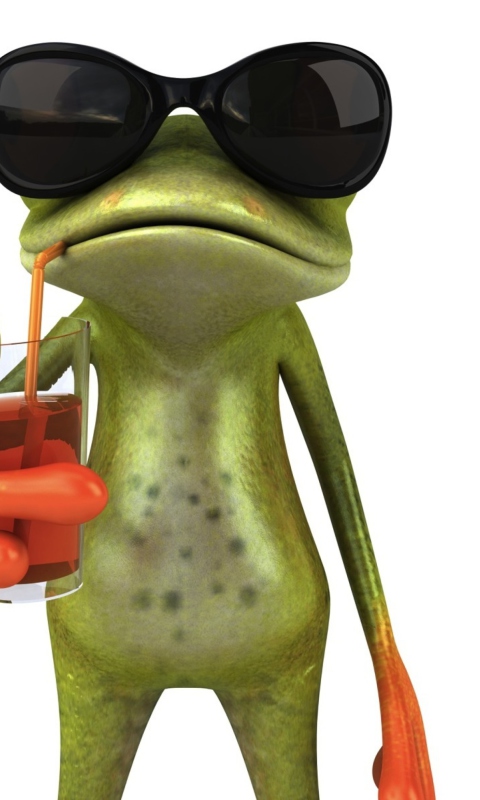 Screenshot №1 pro téma 3D Frog Chilling Out 480x800