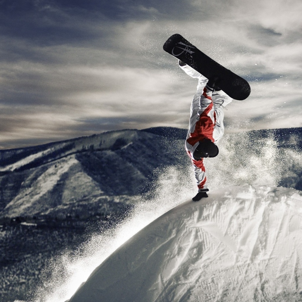 Sfondi Snowboarding in Austria, Kitzbuhel 1024x1024