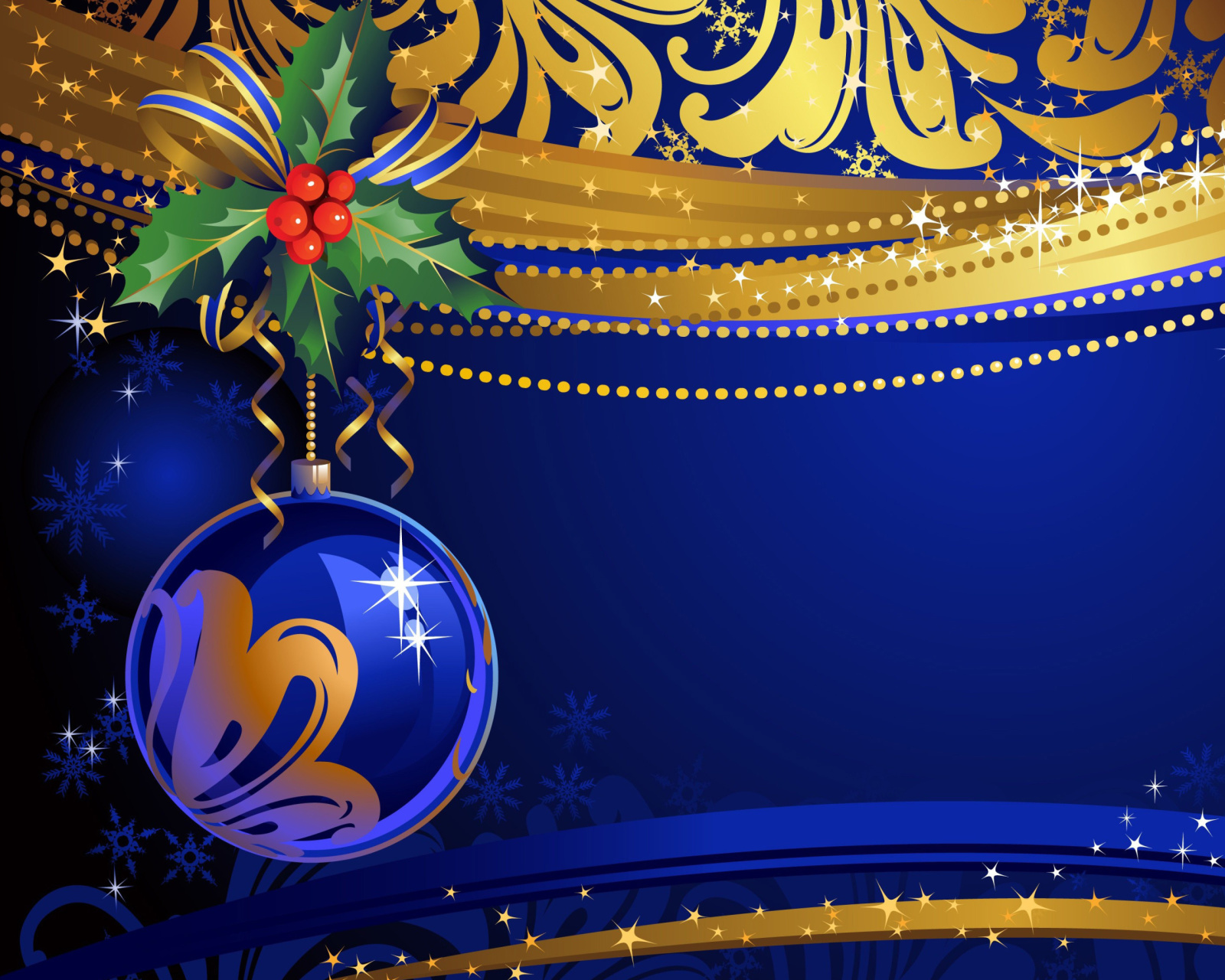 Screenshot №1 pro téma Christmas tree toy Blue Ball 1600x1280