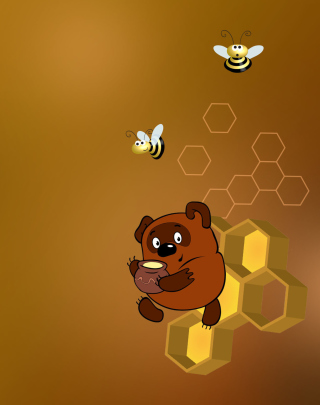 Winnie-The-Pooh And Honey papel de parede para celular para Nokia X7
