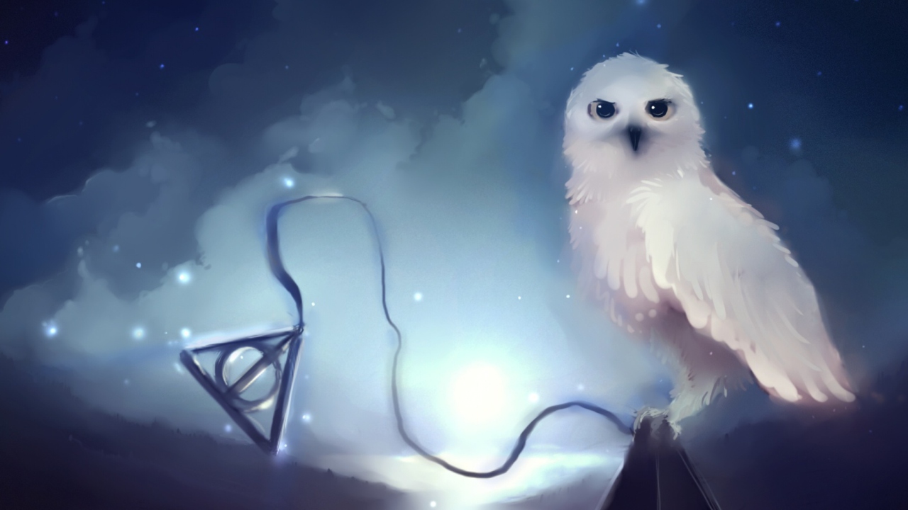 Screenshot №1 pro téma White Owl Painting 1280x720