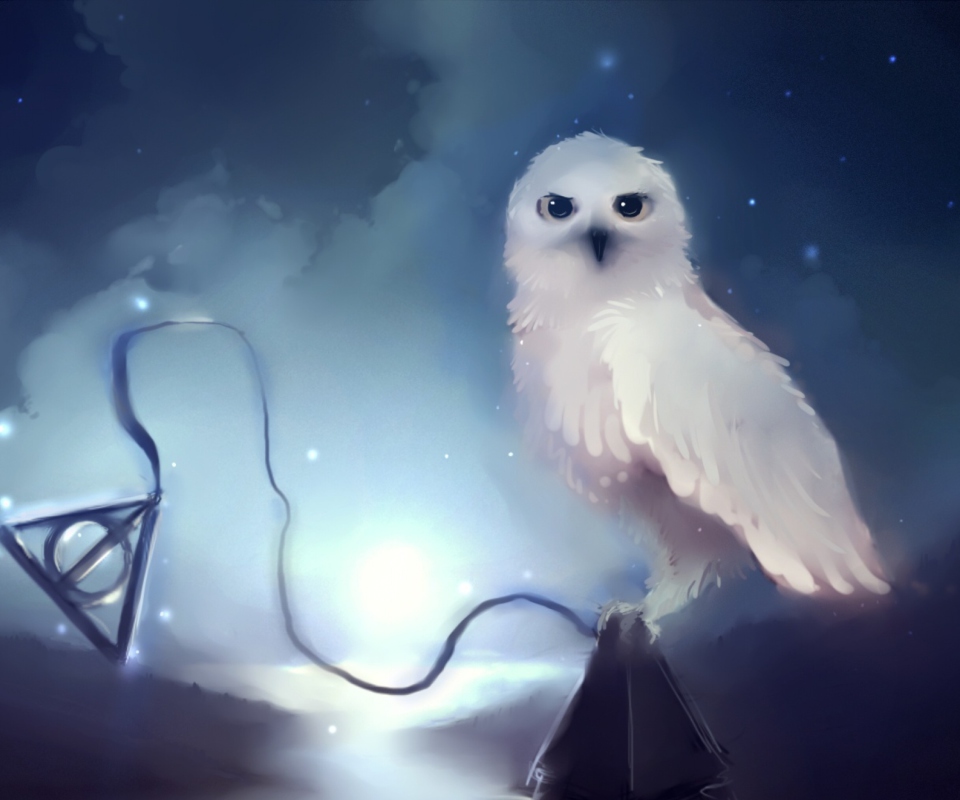 Screenshot №1 pro téma White Owl Painting 960x800