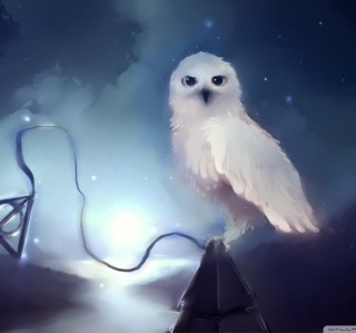 Обои White Owl Painting для телефона и на рабочий стол 1024x1024