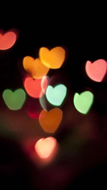 Hearts Bokeh wallpaper 360x640