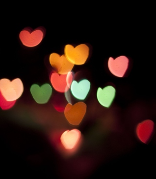 Hearts Bokeh - Obrázkek zdarma pro iPhone 4S