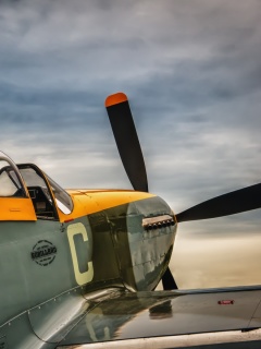 North American P 51 Mustang Air Fighter in World War 2 wallpaper 240x320