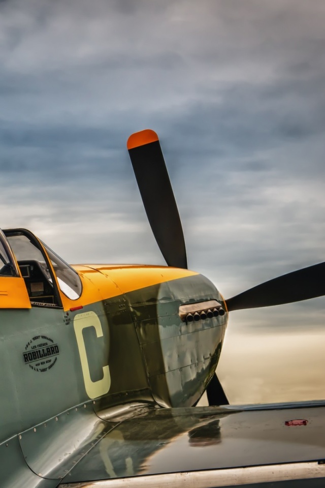 Fondo de pantalla North American P 51 Mustang Air Fighter in World War 2 640x960