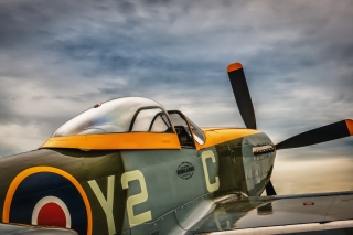 North American P 51 Mustang Air Fighter in World War 2 Background for Android, iPhone and iPad