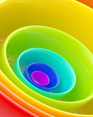 Rainbow Rings papel de parede para celular para iPhone 4S