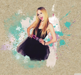 Обои Avril Lavigne In Black Dress на телефон iPad 3