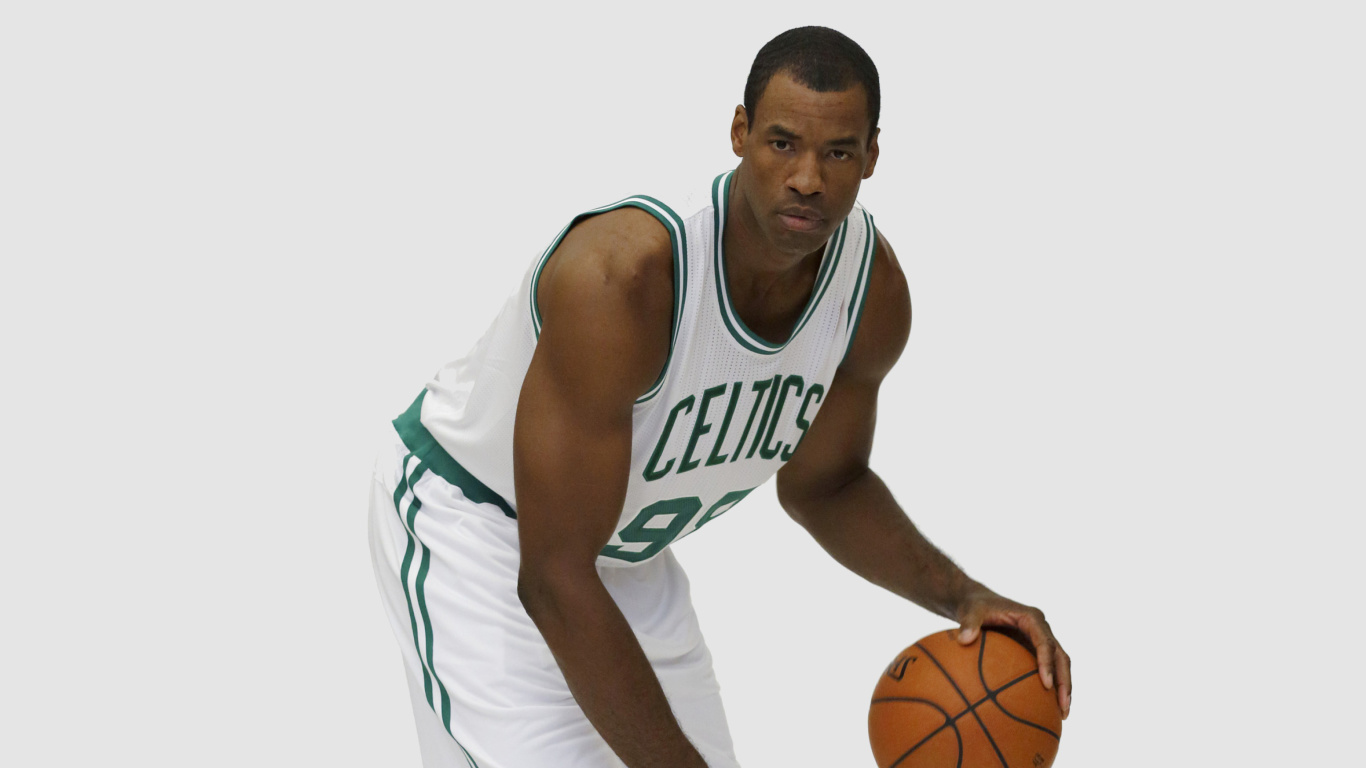 Обои Jason Collins NBA Player in Boston Celtics 1366x768