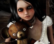 Screenshot №1 pro téma Girl With Teddy Bear 176x144