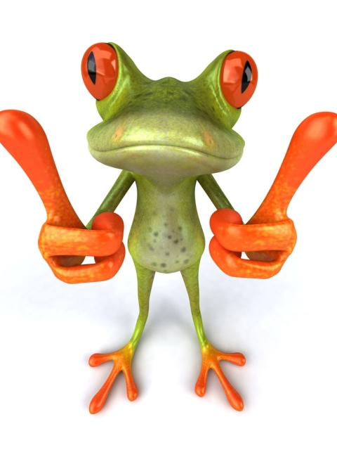 Screenshot №1 pro téma 3D Frog Thumbs Up 480x640