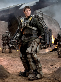 Das Edge Of Tomorrow With Tom Cruise Wallpaper 240x320