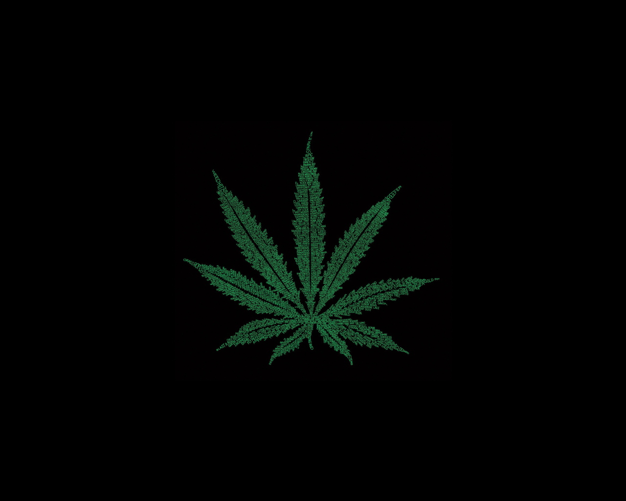 Das Marijuana Leaf Wallpaper 1280x1024