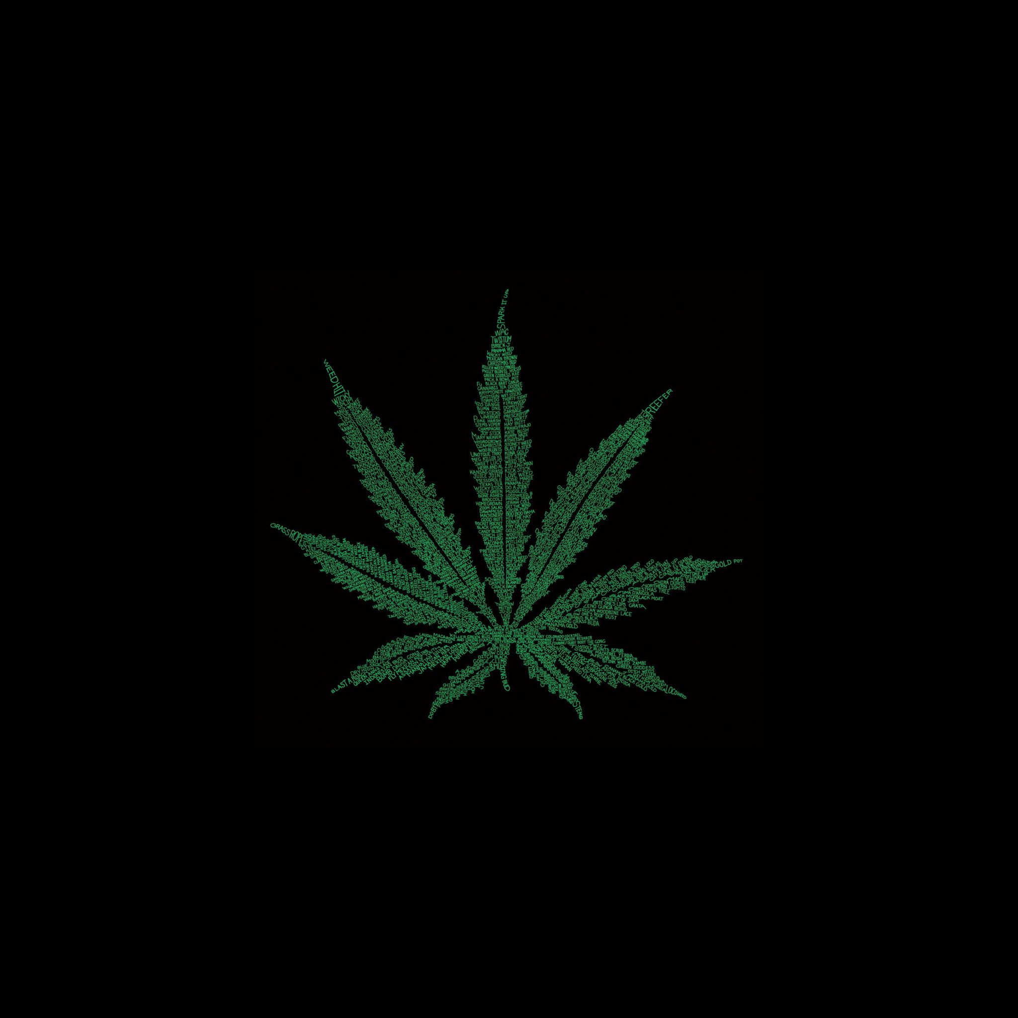 Das Marijuana Leaf Wallpaper 2048x2048