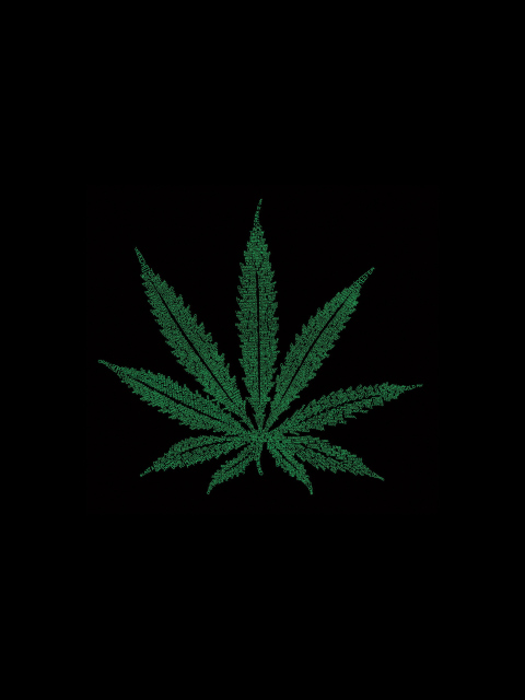 Marijuana Leaf wallpaper 480x640